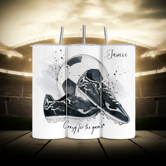 Personalised Insulated Tumbler Travel Sports Bottle - Football Crazy