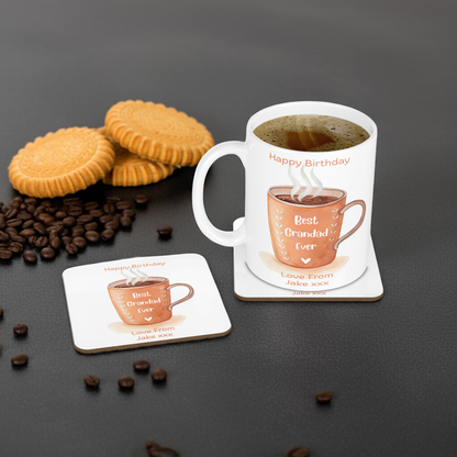 Personalised Mug & Coaster - Best Ever Coffee
