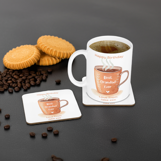 Personalised Mug & Coaster - Best Ever Coffee