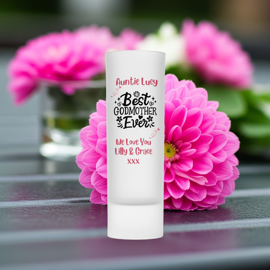 Personalised Shot Glass - Best Godmother