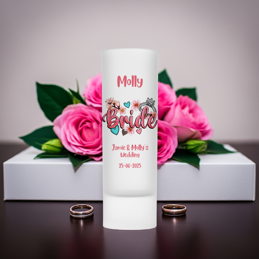 Personalised Shot Glass - Bride Wedding