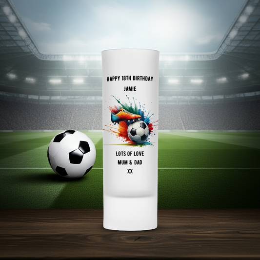 Personalised Shot Glass - Football Boot