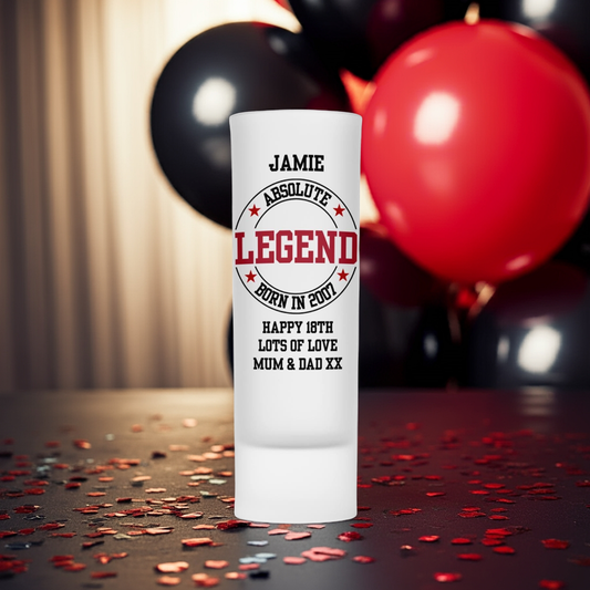 Personalised Shot Glass - Legend
