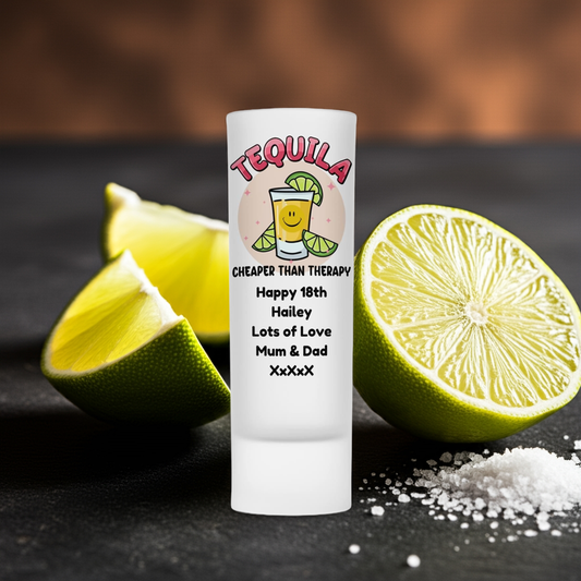 Personalised Shot Glass - Tequila Therapy