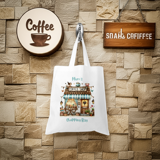 Personalised Tote Shopping Bag - Coffee Shop