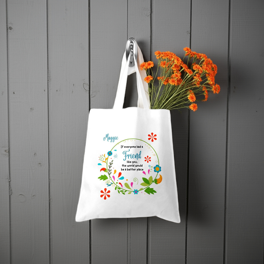 Personalised Tote Shopping Bag - Friend Like You Design
