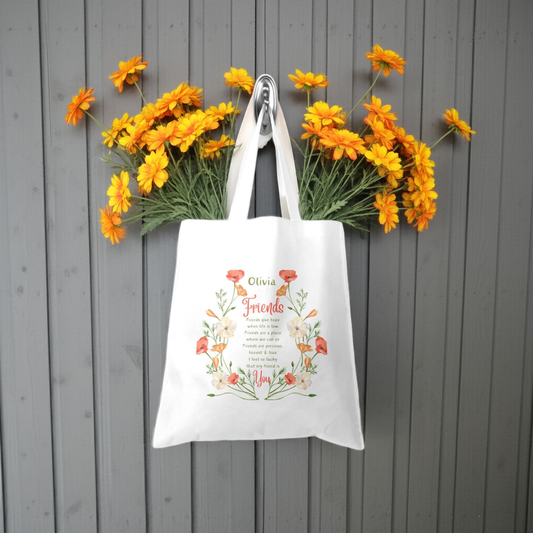 Personalised Tote Shopping Bag - Friends Give Hope Design