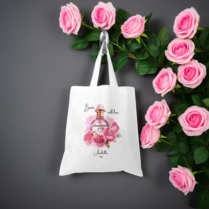 Personalised Tote Shopping Bag - Godmother Perfume Design