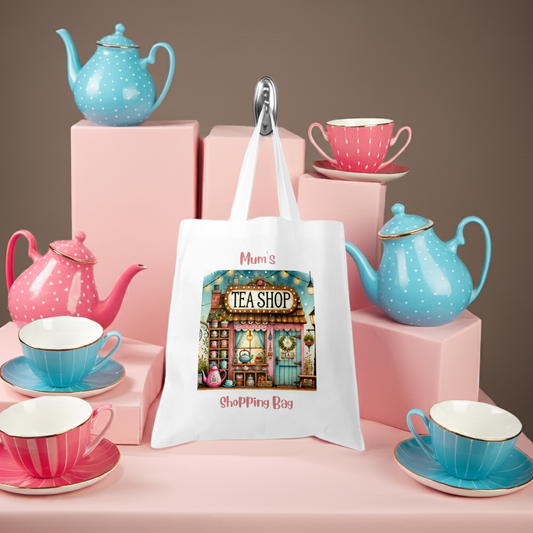 Personalised Tote Shopping Bag - Tea Shop
