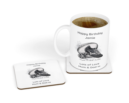 Personalised Mug & Coaster - Rugby No Pads Design