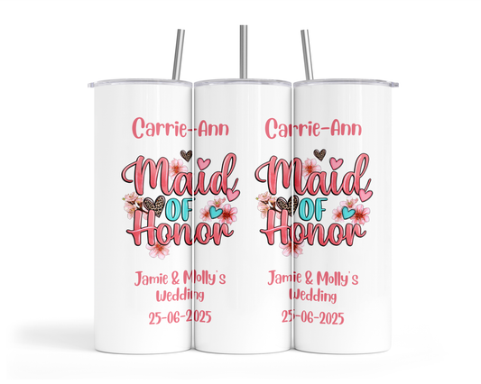 Personalised Insulated Tumbler Travel Bottle - Maid of Honor
