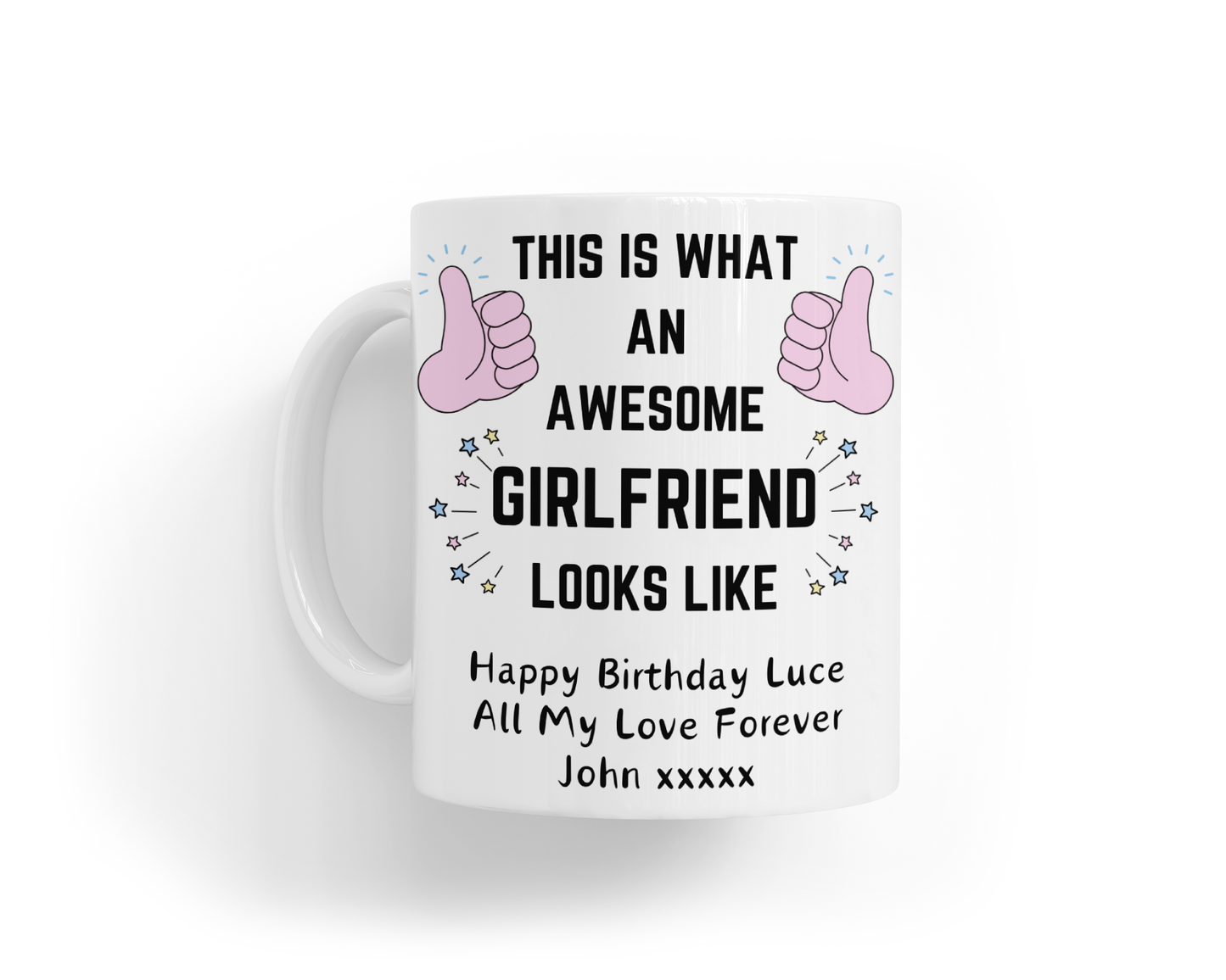 Personalised Mug - Awesome Pink Design