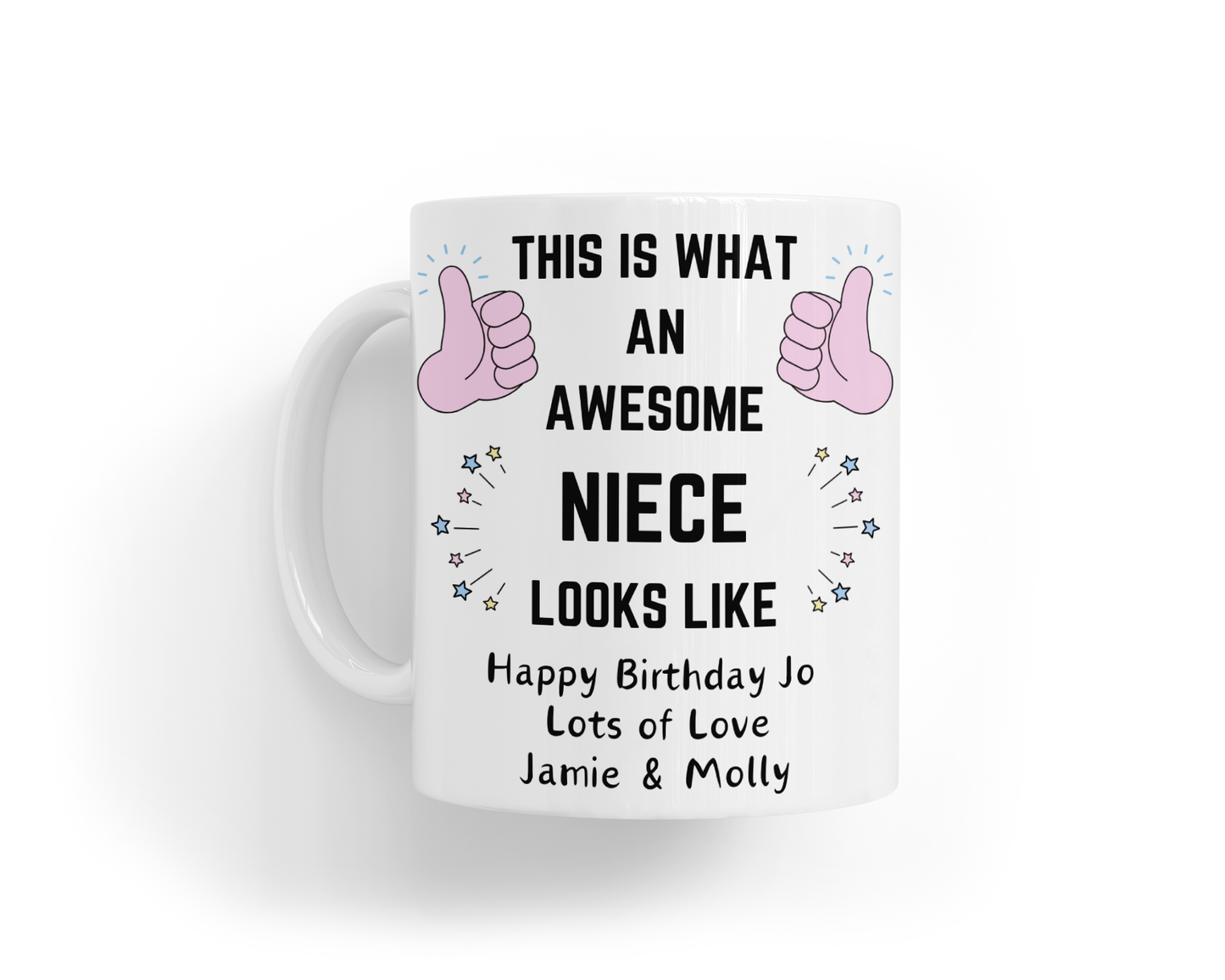 Personalised Mug - Awesome Pink Design