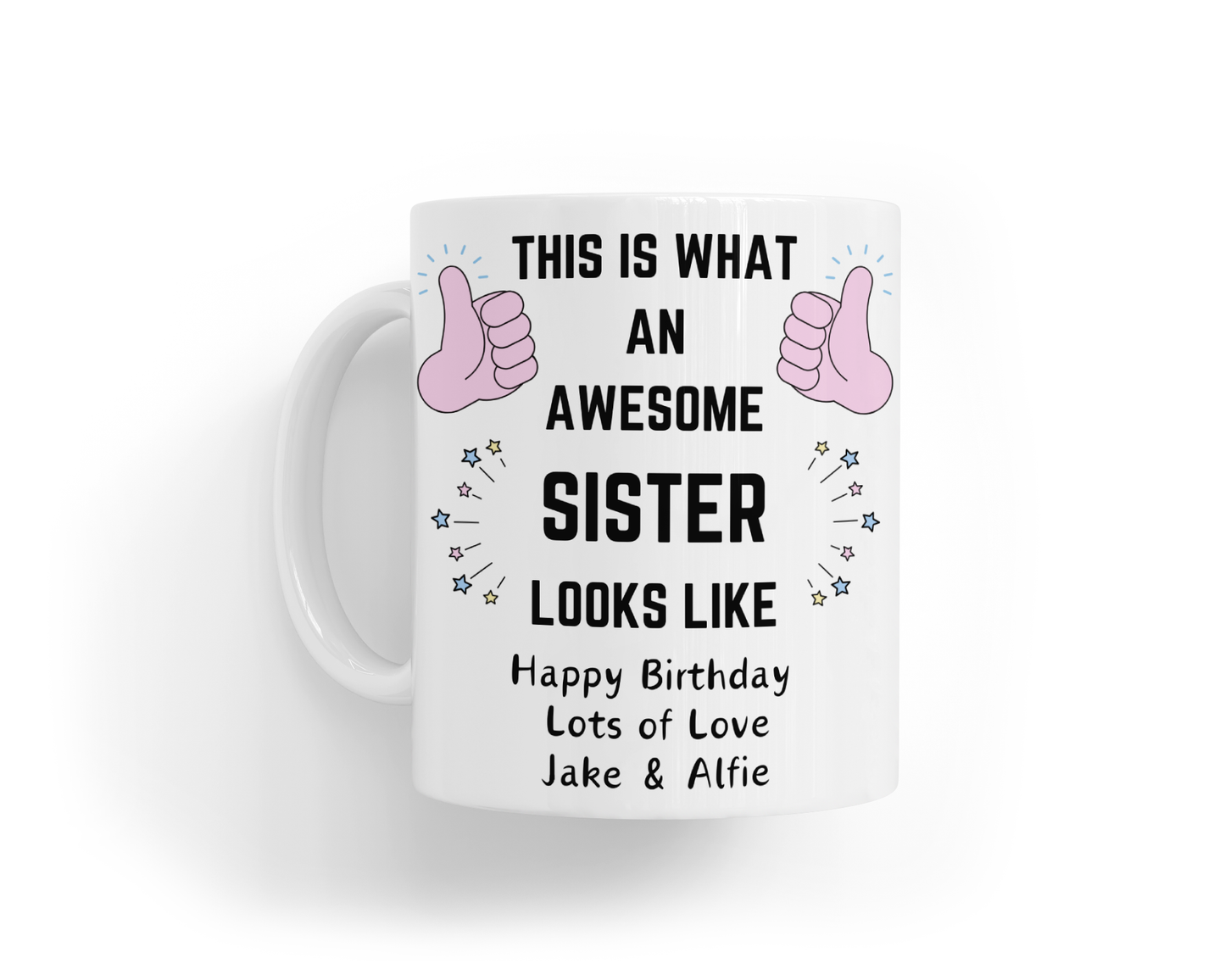 Personalised Mug - Awesome Pink Design