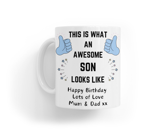 Personalised Mug - Awesome Blue Design