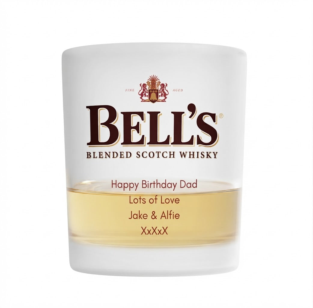 Personalised Bells Whisky Glass Tumbler