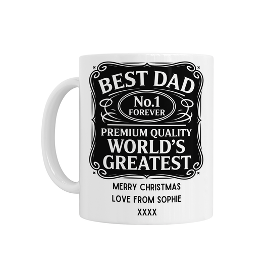 Personalised Ceramic Mug - Best Dad No1 Design