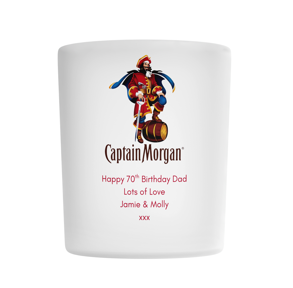 Personalised Captain Morgan Rum Glass Tumbler