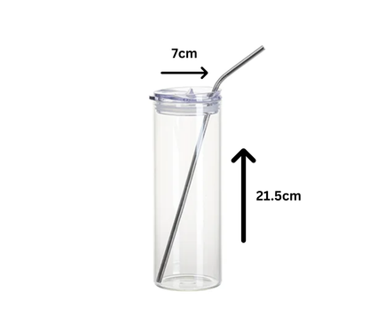 Personalised Tall Glass Tumbler - Page Boy Wedding Design