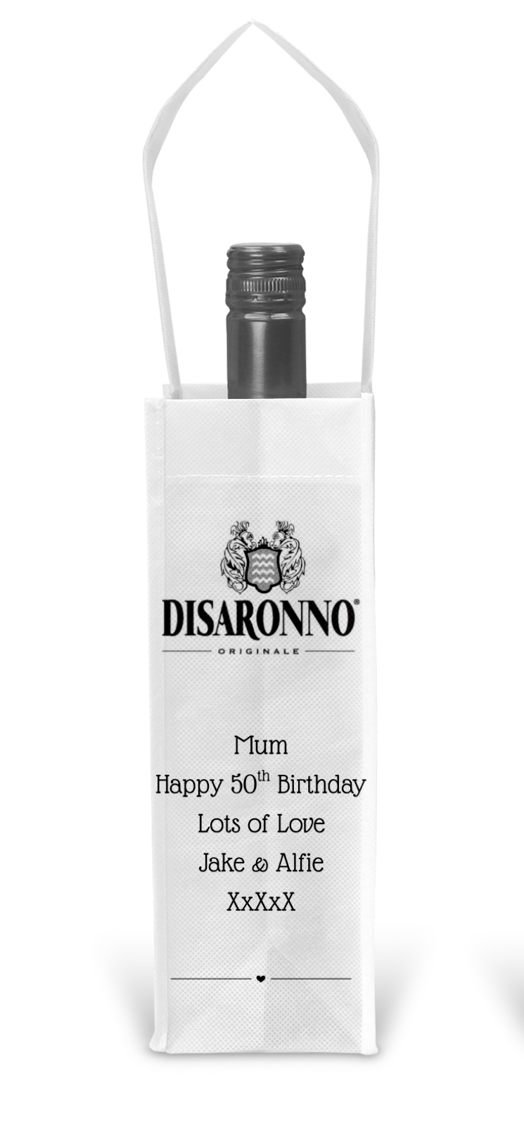 Personalised Bottle Gift Bag - Disaronno Design