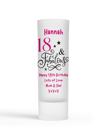Personalised Shot Glass - Fabulous Birthday