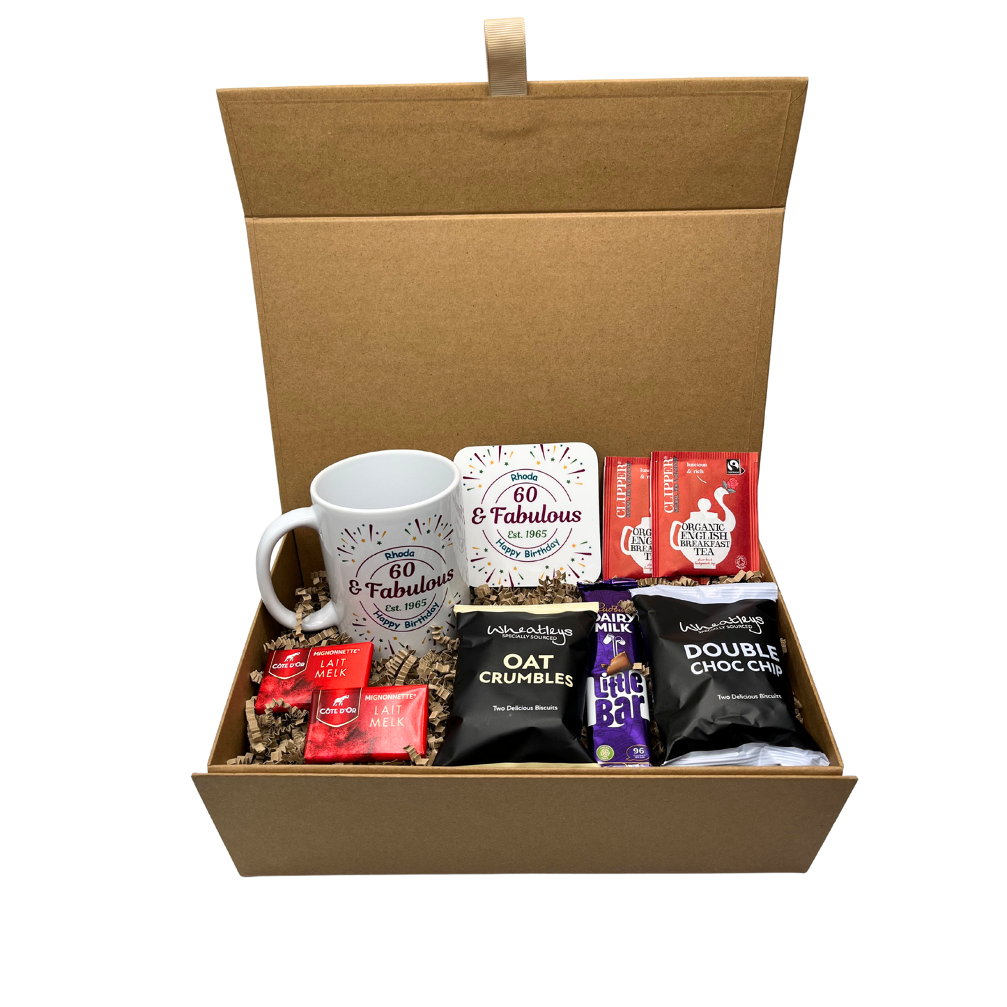 Personalised Fabulous Birthday Design Mug & Coaster Hamper Gift Box