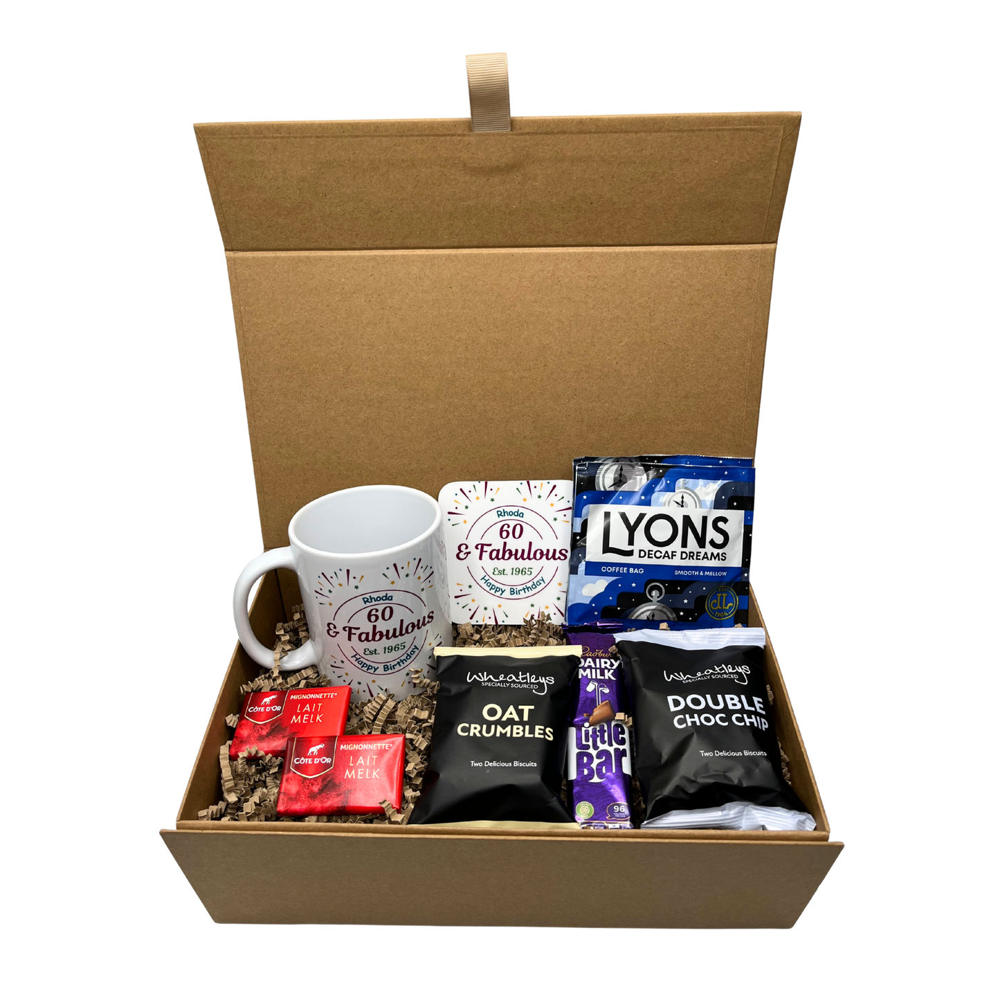 Personalised Fabulous Birthday Design Mug & Coaster Hamper Gift Box