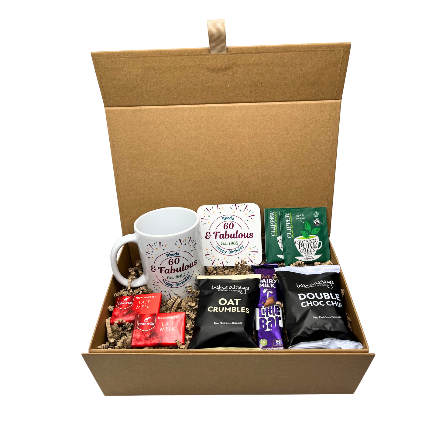 Personalised Fabulous Birthday Design Mug & Coaster Hamper Gift Box