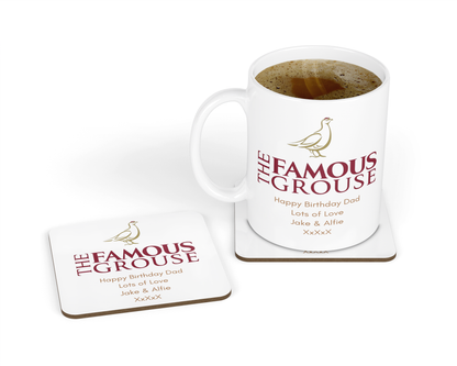Personalised Famous Grouse Whisky Mug & Coaster