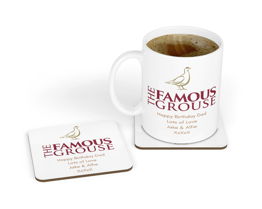 Personalised Famous Grouse Whisky Mug & Coaster