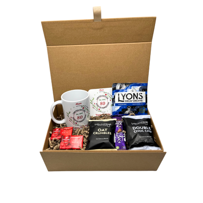 Personalised Flowers Limited Birthday Design Mug & Coaster Hamper Gift Box