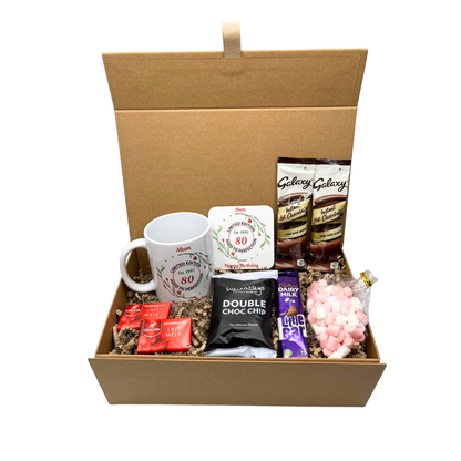 Personalised Flowers Limited Birthday Design Mug & Coaster Hamper Gift Box