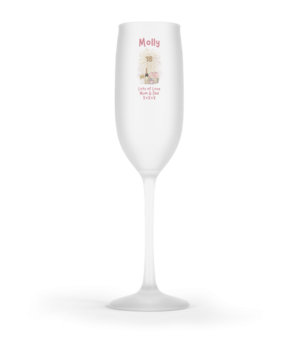 Personalised Flute Glass - 18th Birthday Champagne