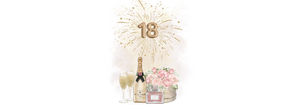 Personalised Flute Glass - 18th Birthday Champagne