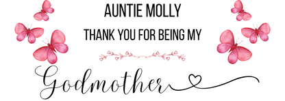Personalised Flute Glass - Godmother Thank You