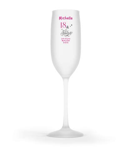 Personalised Flute Glass - Fabulous Birthday