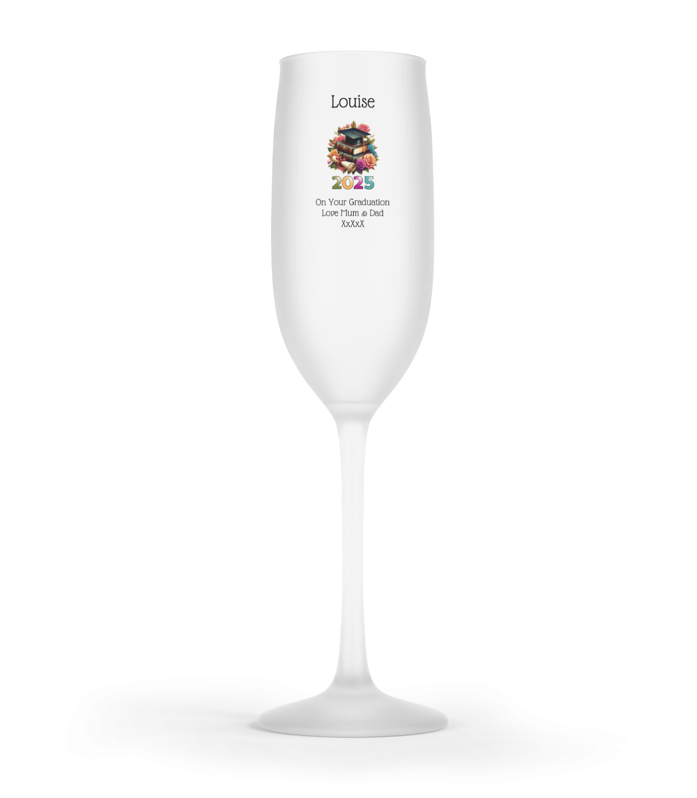 Personalised Flute Glass - Graduation