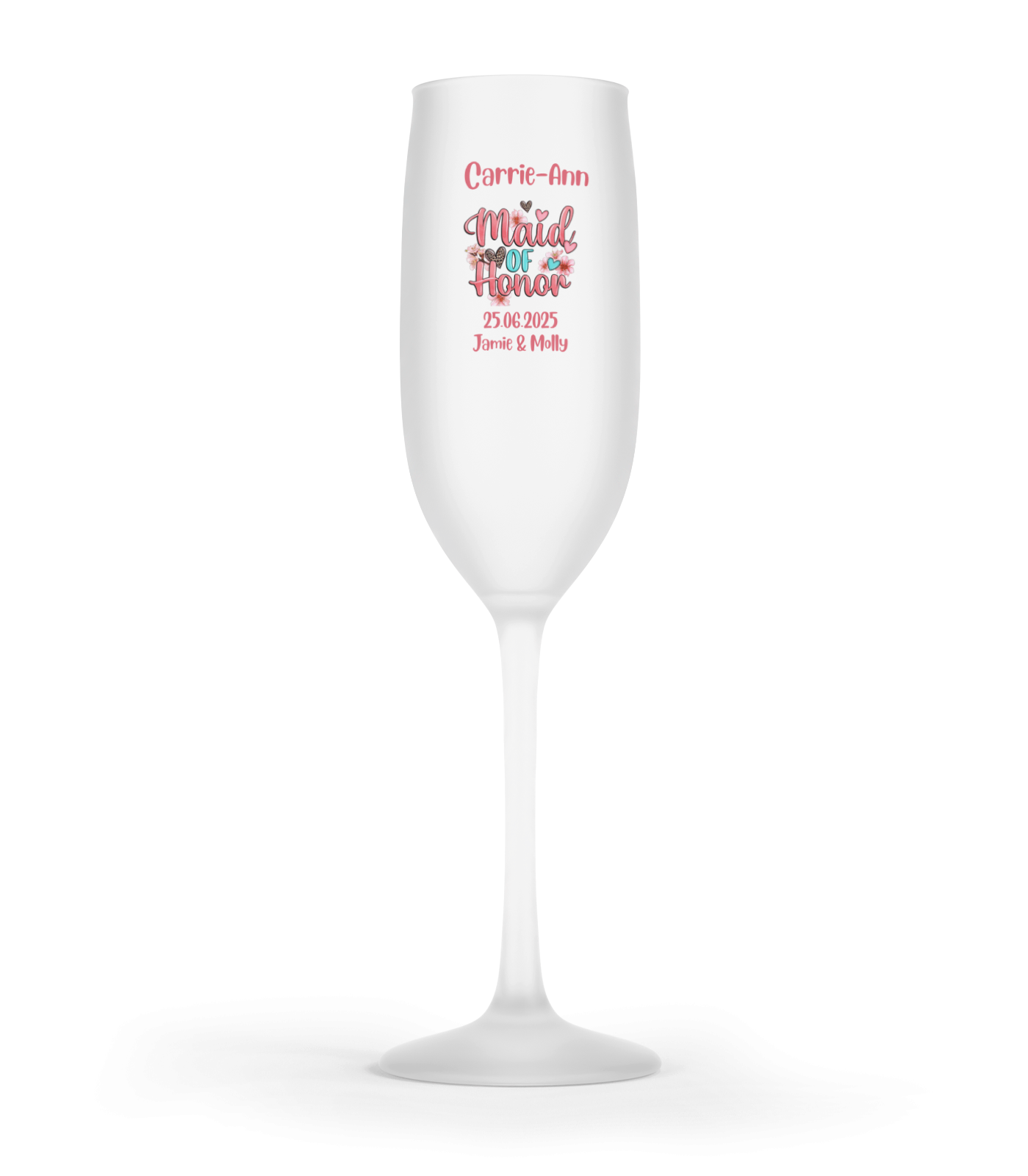 Personalised Flute Glass - Maid of Honor Wedding