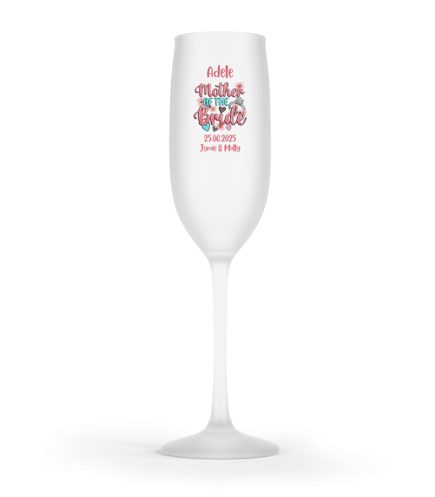 Personalised Flute Glass - Mother of the Bride Wedding