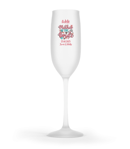 Personalised Flute Glass - Mother of the Bride Wedding