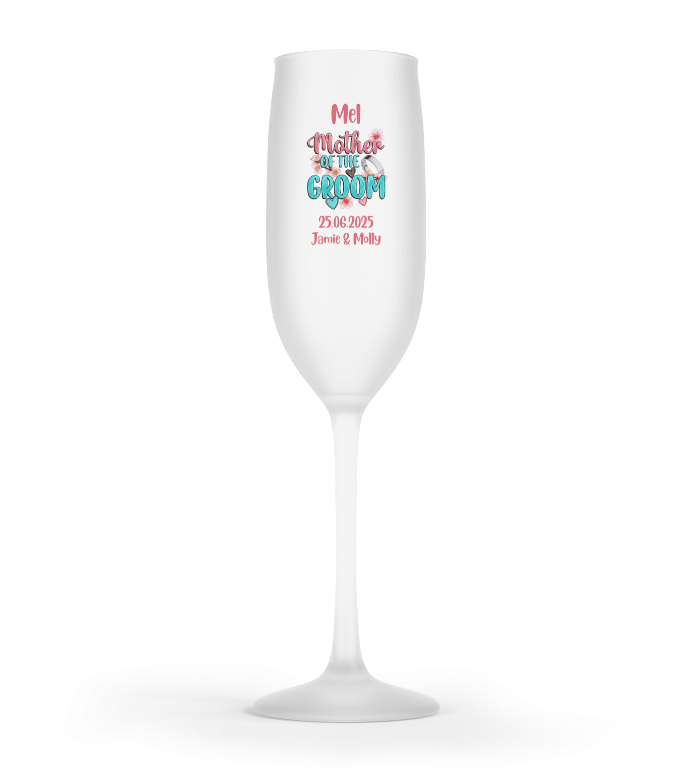 Personalised Flute Glass - Mother of the Groom Wedding