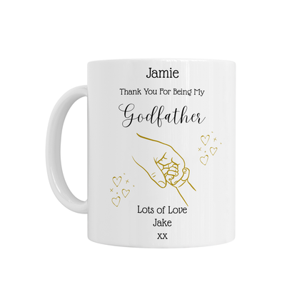 Personalised Ceramic Mug - Godfather Hands Design