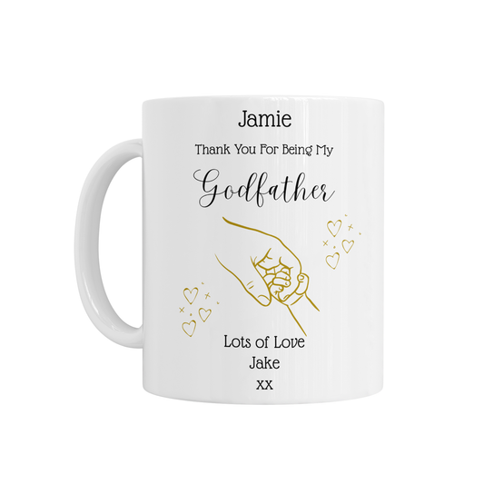 Personalised Ceramic Mug - Godfather Hands Design