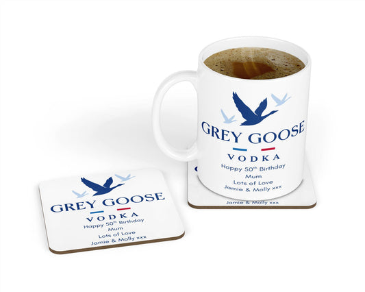 Personalised Grey Goose Vodka Mug & Coaster