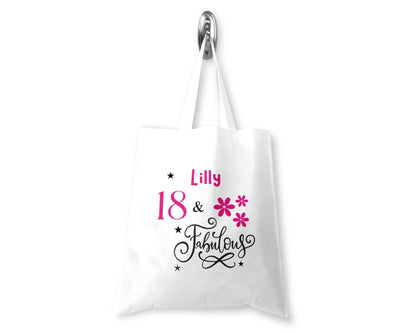 Personalised Tote Shopping Bag - Birthday Fabulous