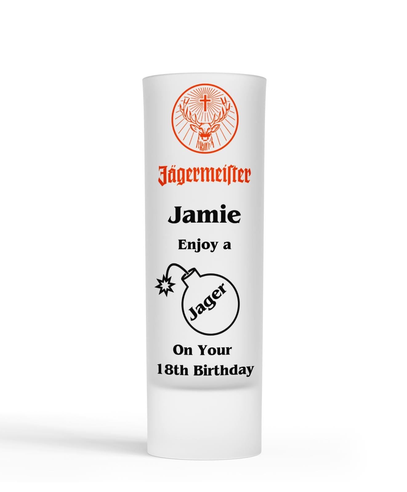 Personalised Shot Glass - Jager Bomb