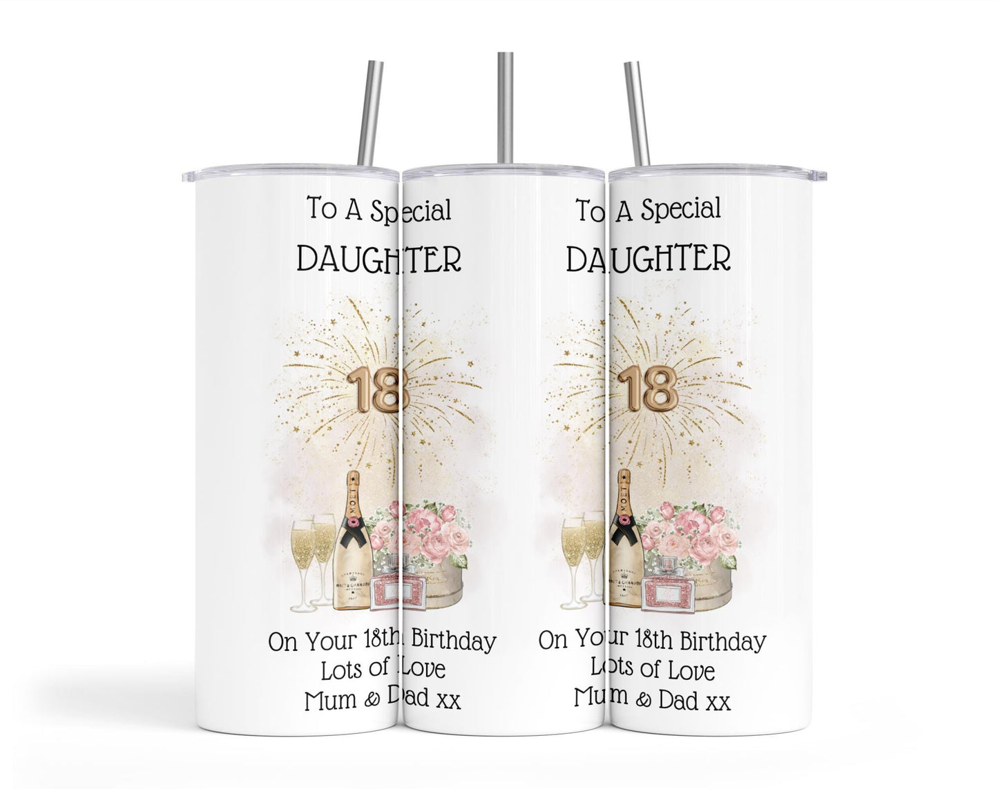 Personalised Insulated Tumbler Travel Bottle - 18th Birthday Daughter