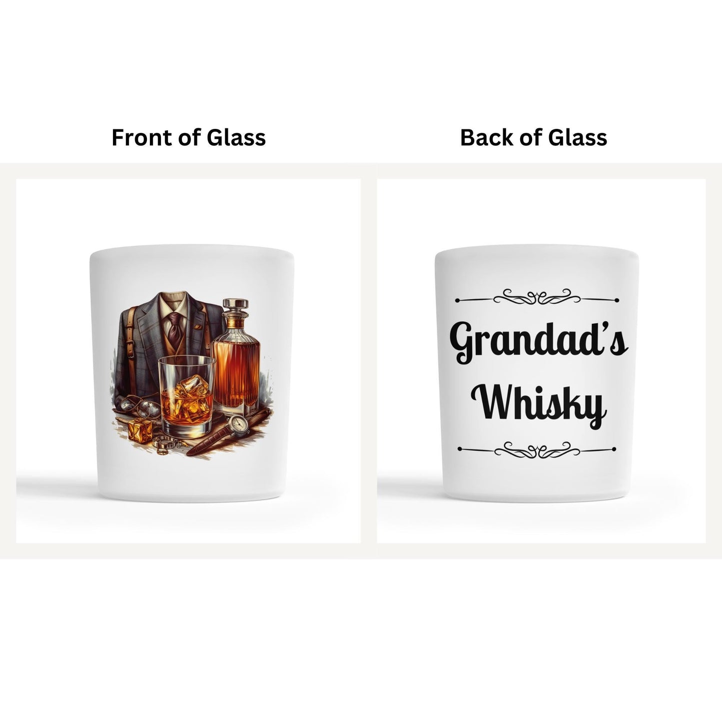 Personalised Whisky Glass - Suit Design