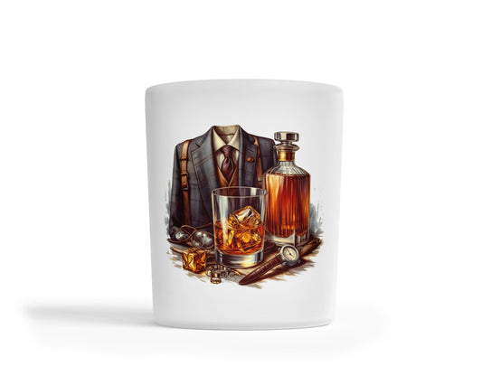 Personalised Whisky Glass - Suit Design