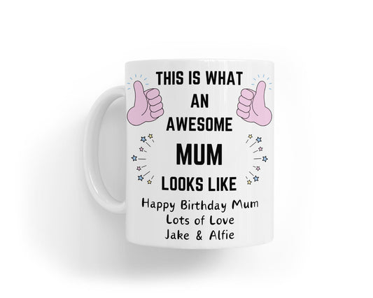 Personalised Mug - Awesome Pink Design